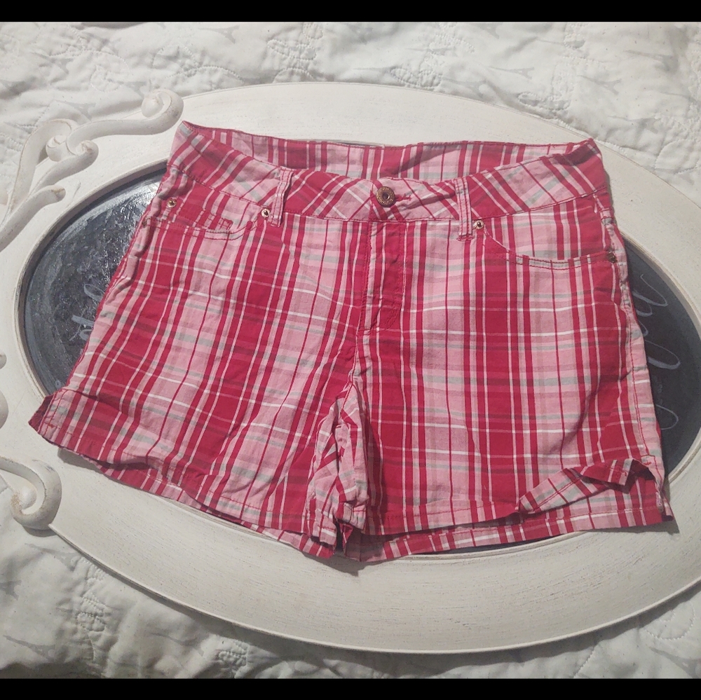 Y2K Faded Glory Plaid Shorts
